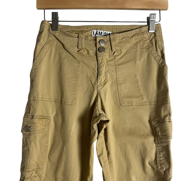 I.AM.GIA Ryder Cargo Tan Low Rise Straight Leg Pants Size Small - Picture 3 of 11